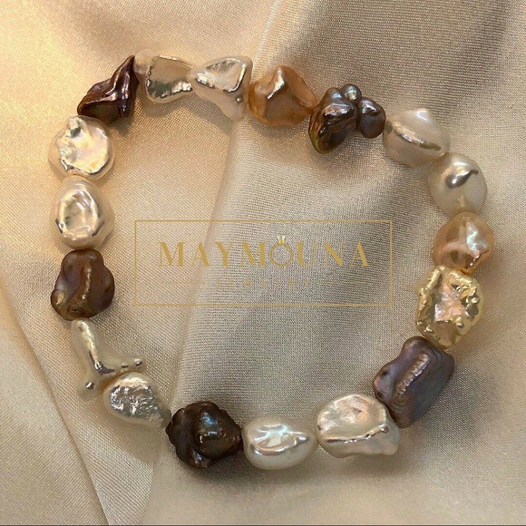 Jewelry - ELASTIC MULTI-COLOR FRESHWATER PEARLS BRACELET